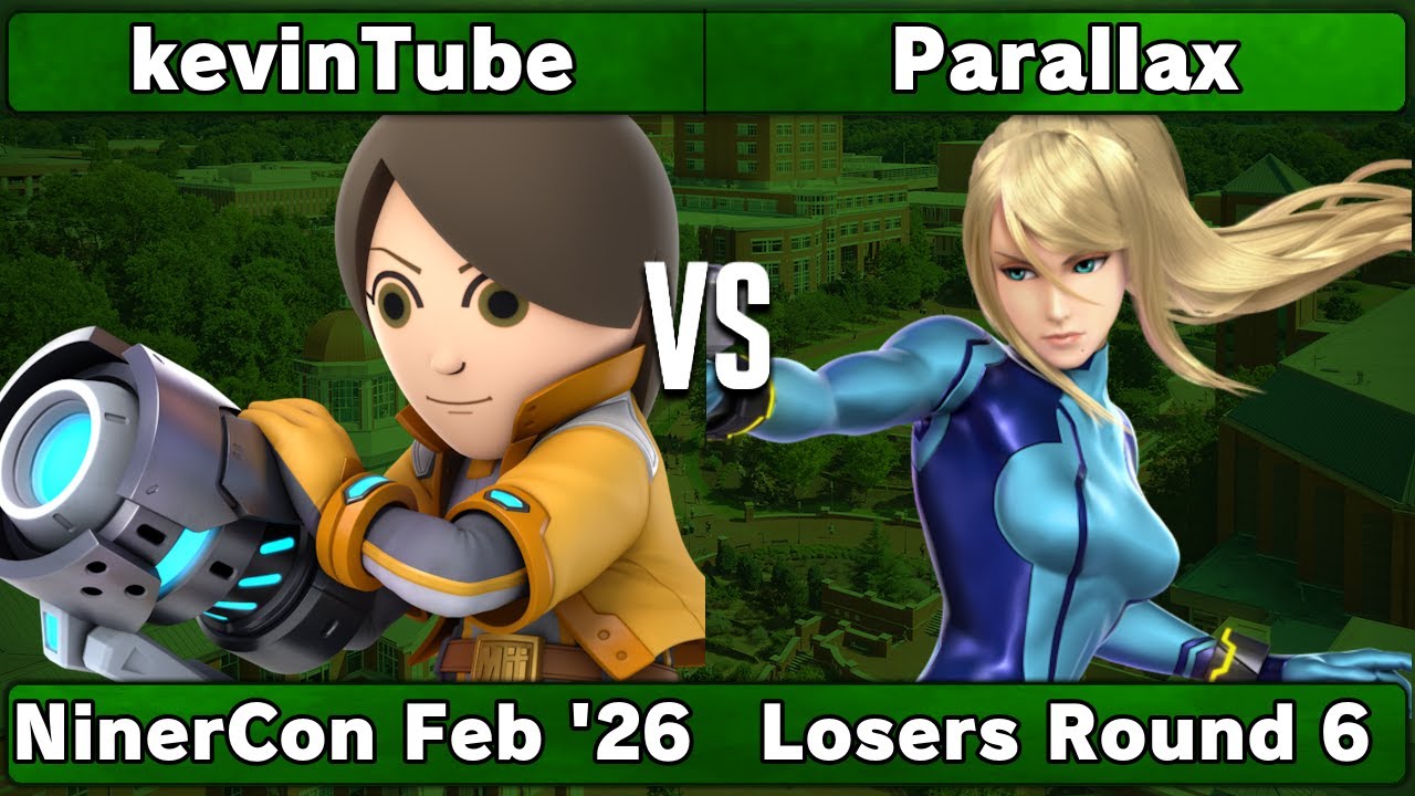 kevinTube (Mii Gunner) vs Parallax (Zero Suit Samus) | Losers Round 6 | NinerCon Feb 2026
