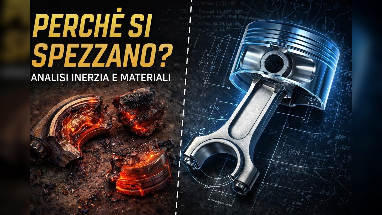 Perché le Bielle si Spezzano? Analisi Cinematica e Materiali (2618 vs 4032)