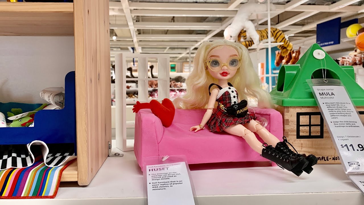 Doll shopping at IKEA | shelves, lights, doll stuff and more! +mini Doll room setup vlog/moving in