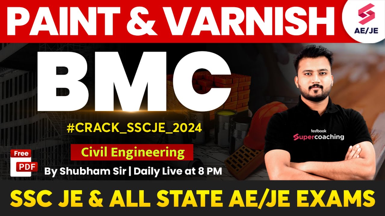 Building Material Civil | Paint and Varnish | Building Material for SSC JE 2024 | by Shubham Sir