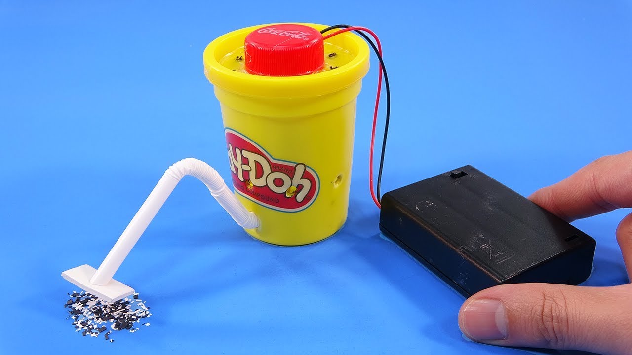 DIY How To Make Miniature Vacuum Cleaner from Play Doh Box (actually works!) | ZO ZO Crafts