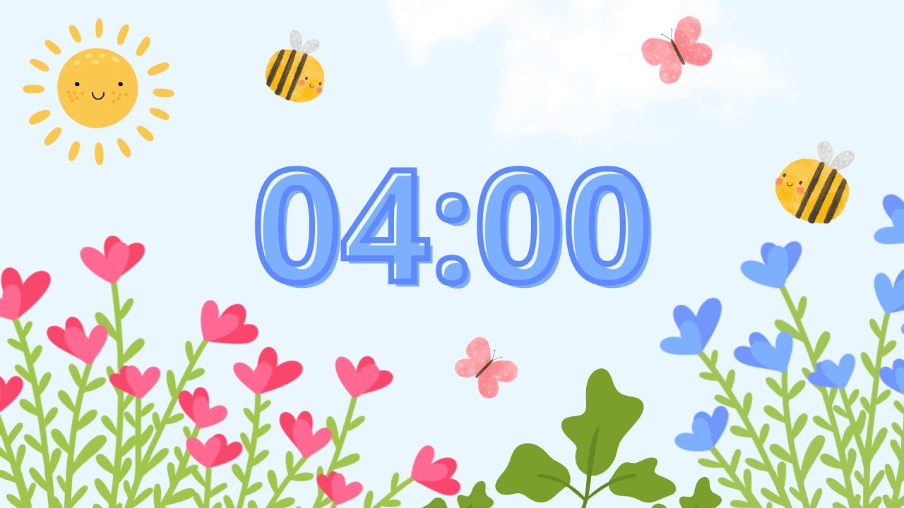 🌱 4 Minute Spring Timer with Bird Sounds & Calm Music 🌷 for Classroom
