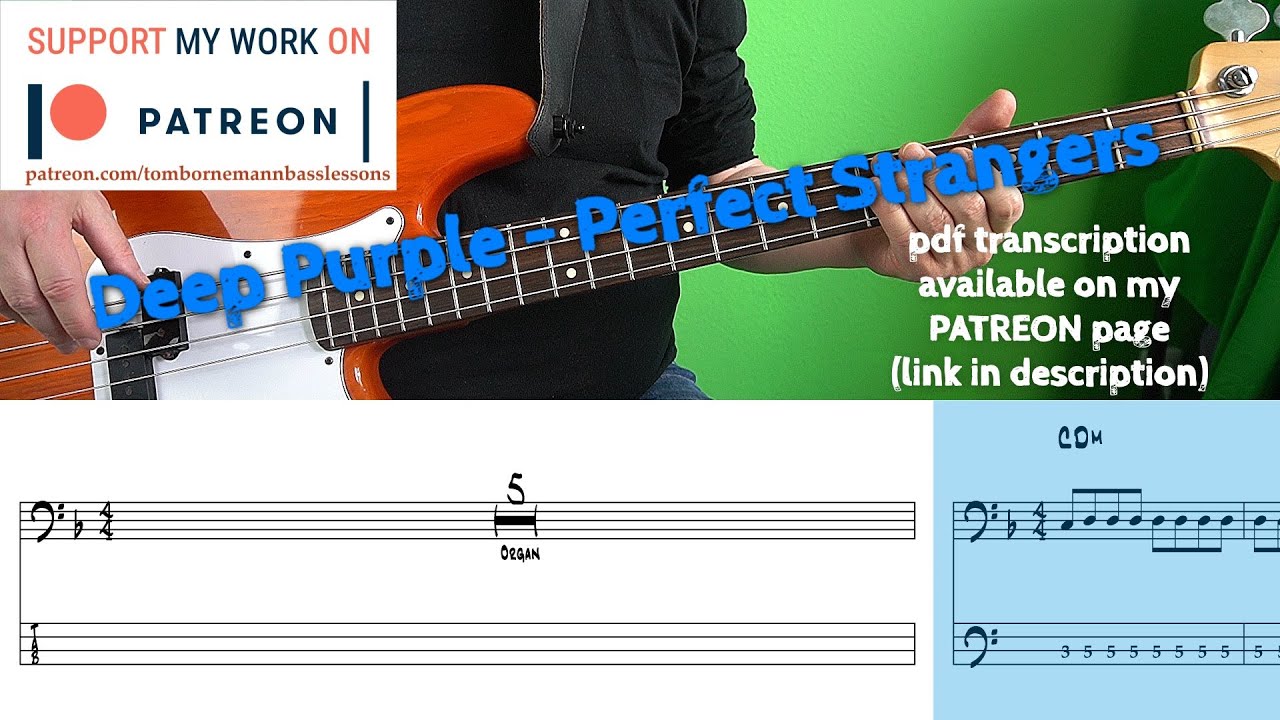 Deep Purple - Perfect Strangers (Bass cover with tabs)