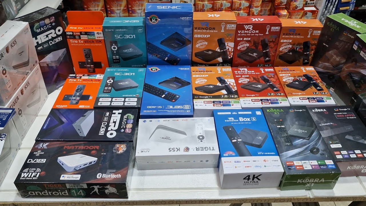 العروض و الأتمنة مناسبة🤩توصيل بالمجان💥TVBOX TIGER KOBRA MAGIC SENIC VENCOR TV STICK 