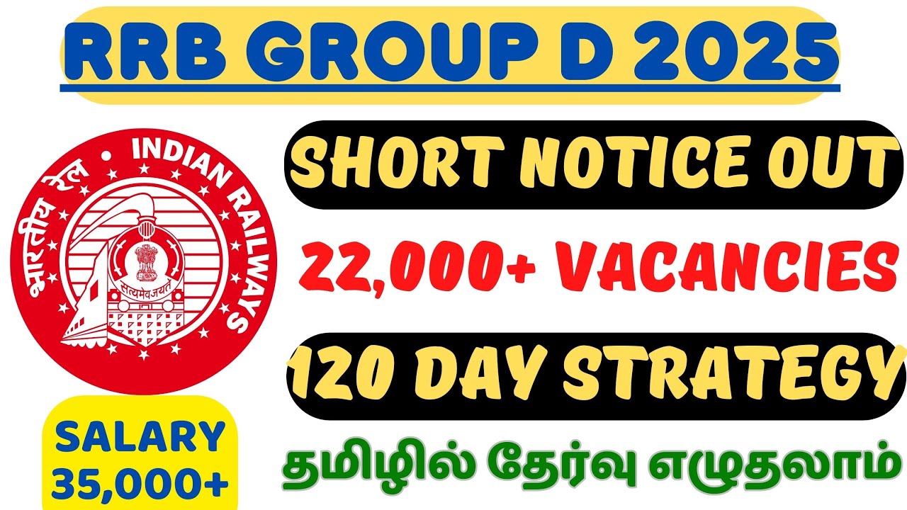 RRB Group D 2025 | 22,000+ Vacancies 😱 | ₹35,000 Salary | தமிழில் முழு விவரம்