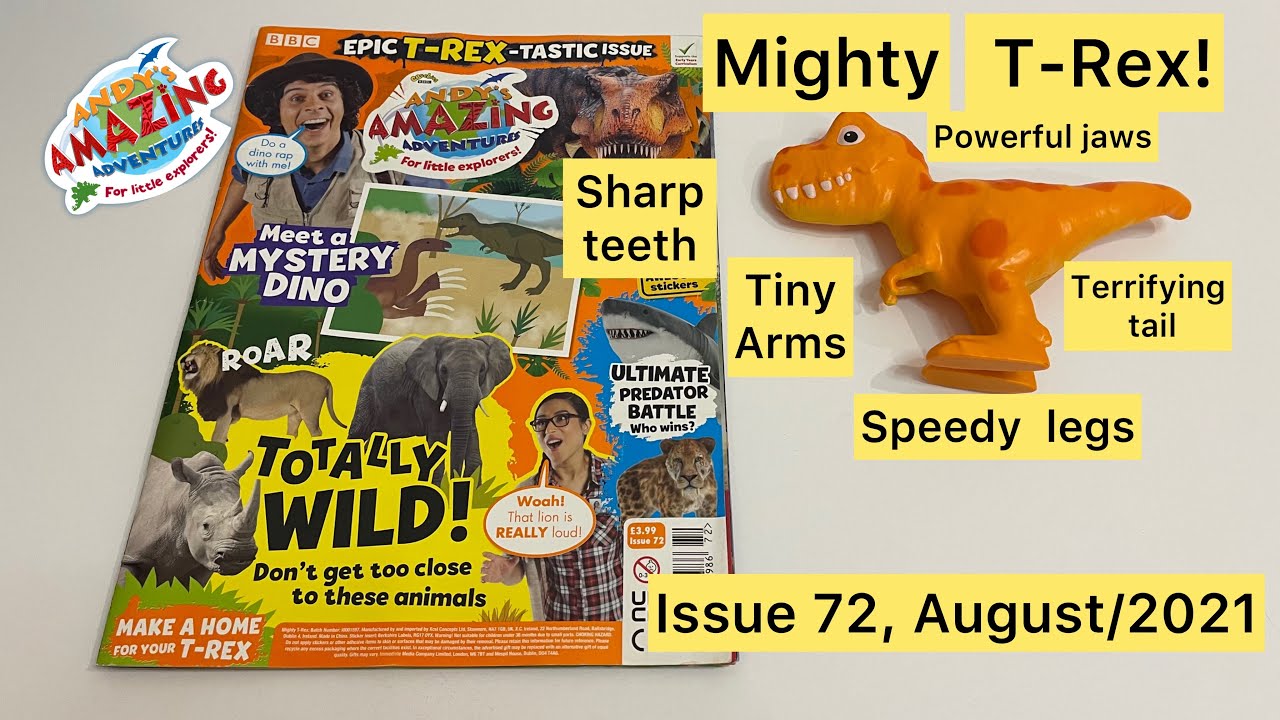 Andy’s Amazing Adventures Magazine  with Mighty T-Rex toy 😀