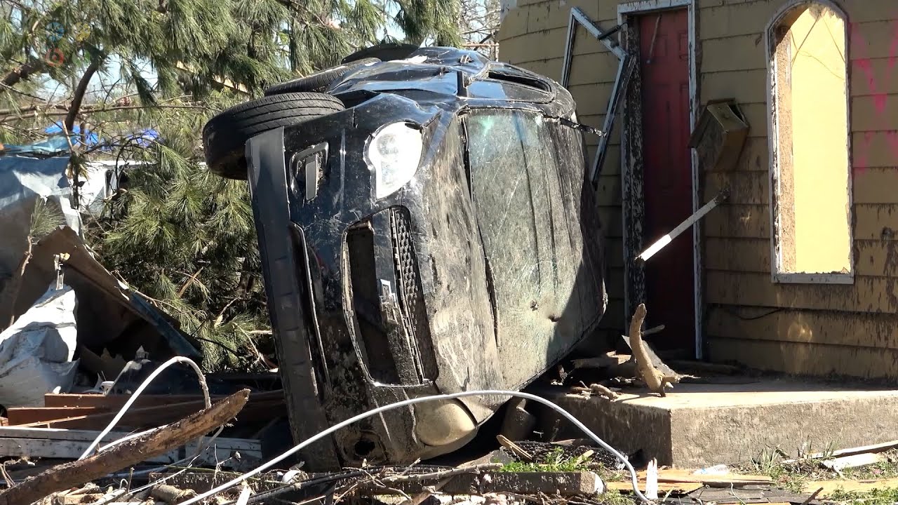 Heart Breaking Tornado Damage Survey, From The Ground, Wynne, Arkansas