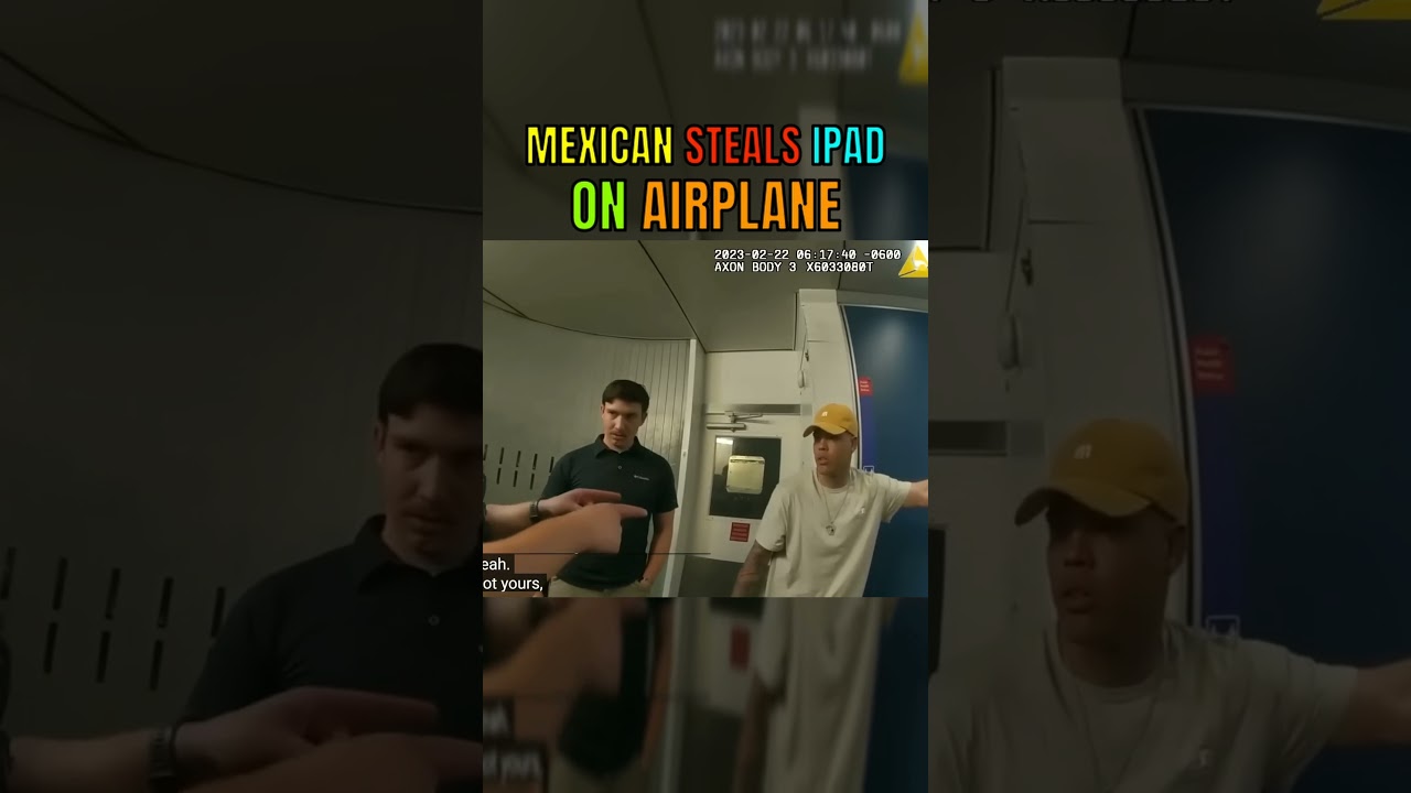 Мексиканец украл iPad в самолёте и притворился дураком...