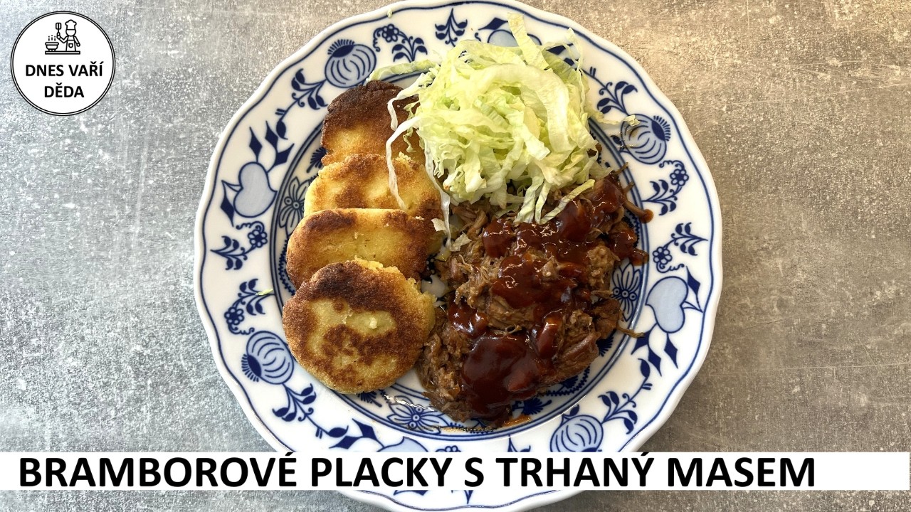 Bramborové placky s trhaným vepřovým masem