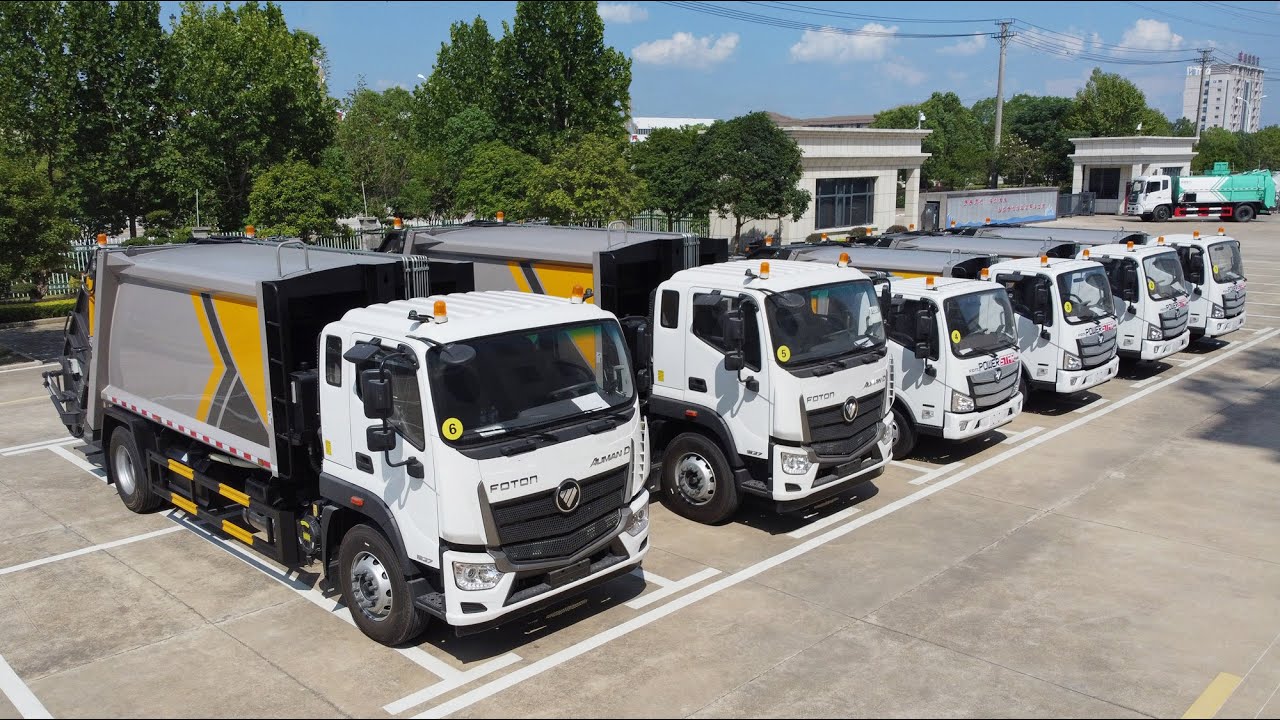 6 units FOTON trash compactor truck export to South Americe