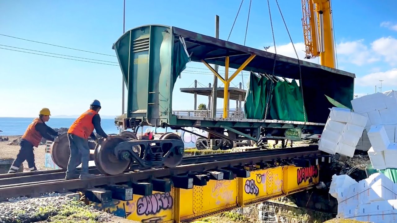 ENRIELANDO TREN DE FEPASA EN PENCO