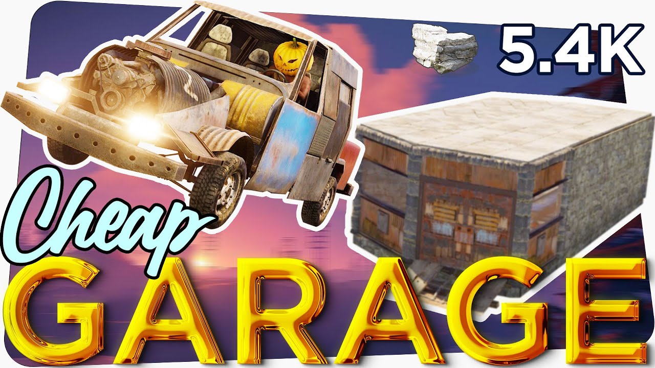 Cheap Car Garage Base Design Rust | Quick & Easy Guide | Rust Modular Cars (5.4k stone, 1.1k wood)