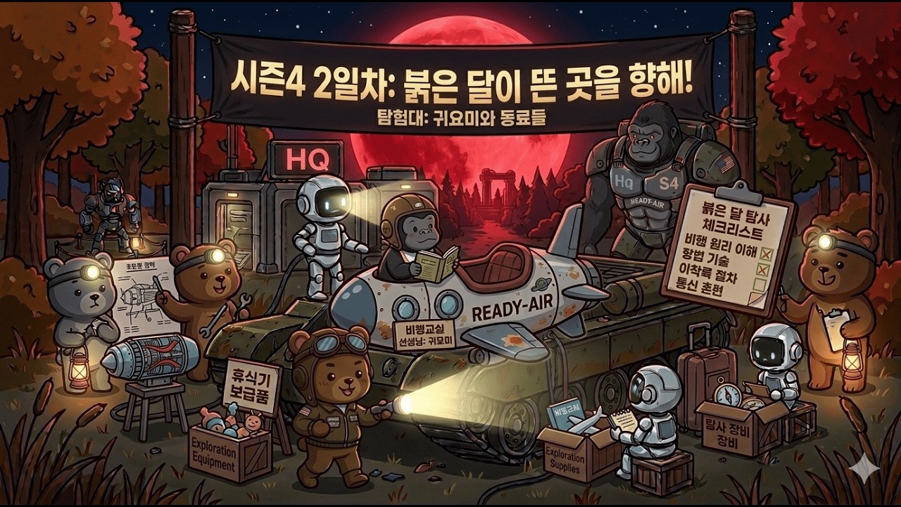시즌4 2일차 비행기 선생님 둘러보기 + 초반부&혈야