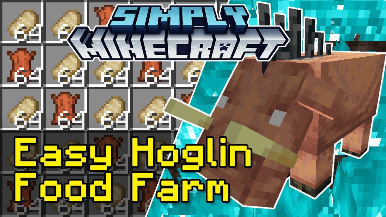 Простой урок по созданию фермы по выращиванию еды для хоглинов | Simply Minecraft (Java Edition 1...