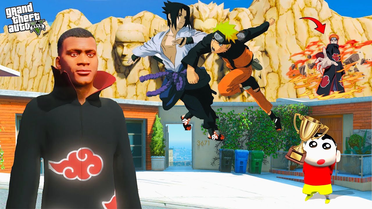 Franklin vs Kakashi: Epic Battle in Hidden Leaf Village in GTA 5! 🔥🍥