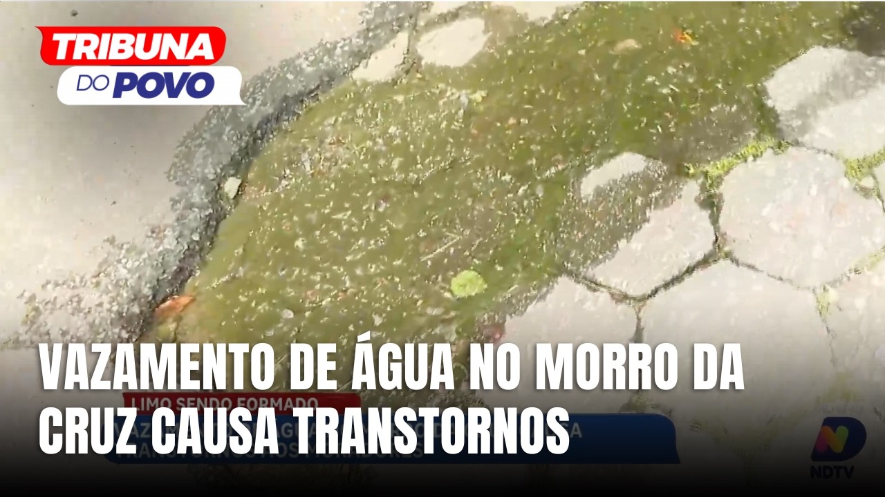 Moradores denunciam vazamento no Morro da Cruz