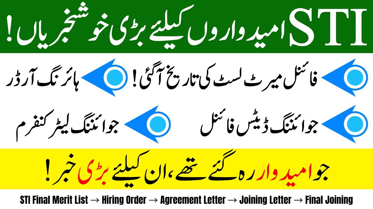 STI Jobs 2025 Big Update | STI Final Merit List Date Confirmed | STI Joining Date | STI Hiring Order