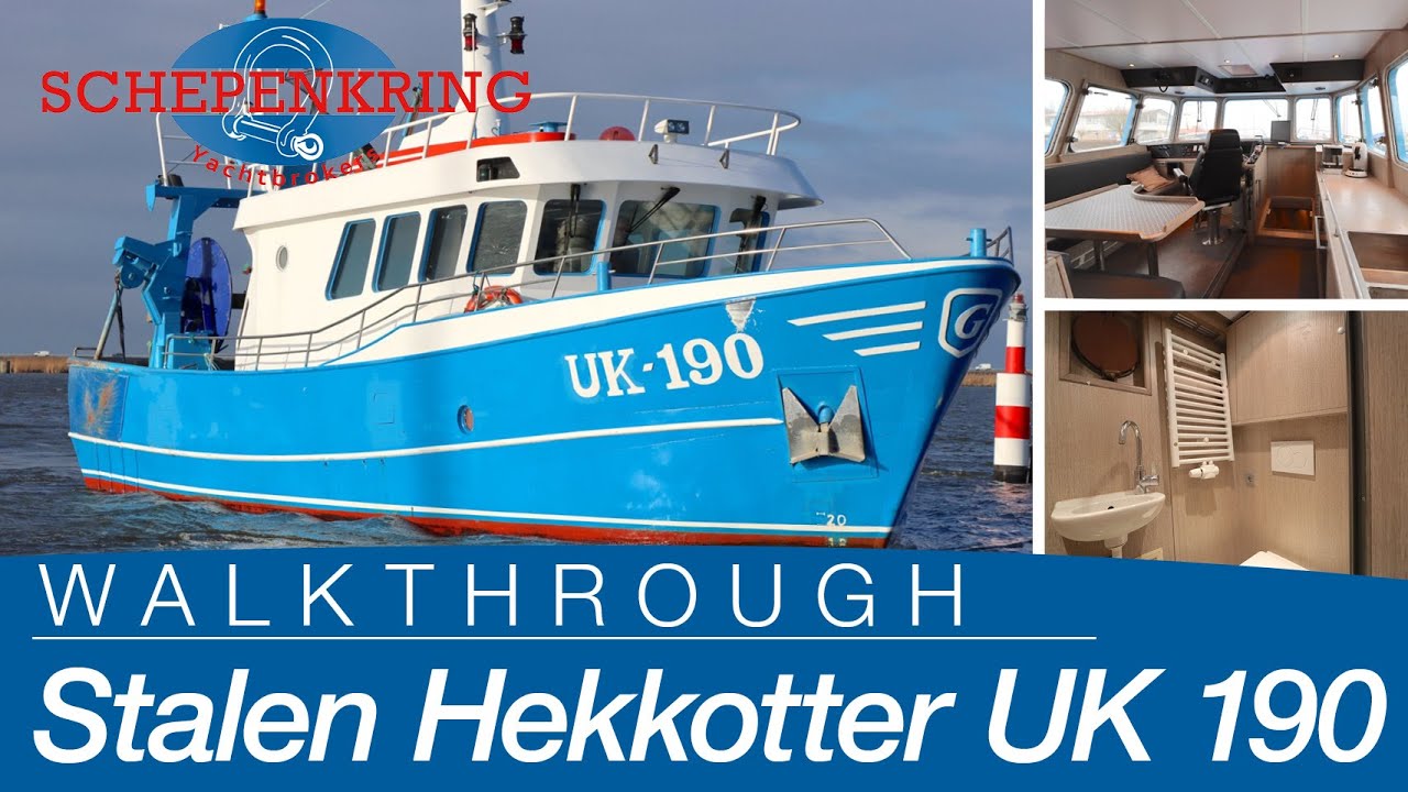 Stalen Hekkotter UK190 for sale | Yacht Walkthrough | @ Schepenkring Lelystad | 4K