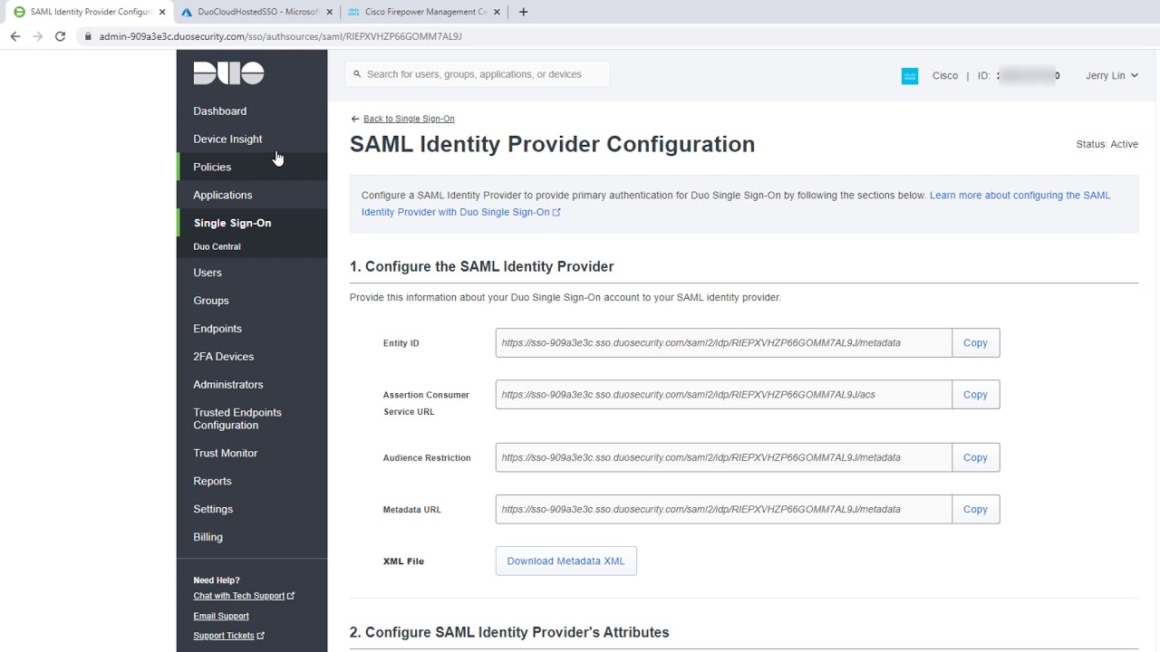 Cisco Anyconnect client SAML Authentication with Duo Single Sign-On