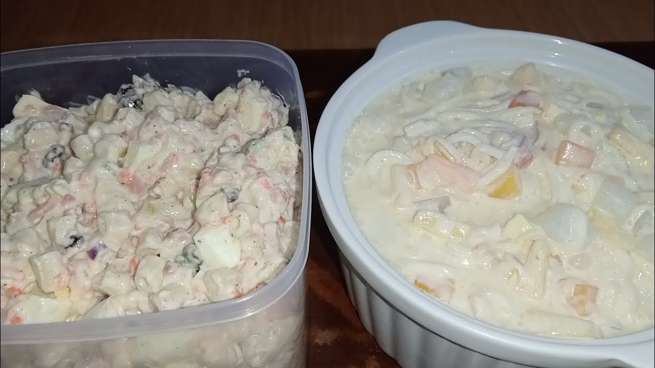 Chicken and Ham Macaroni Salad / Buko Fruit Salad