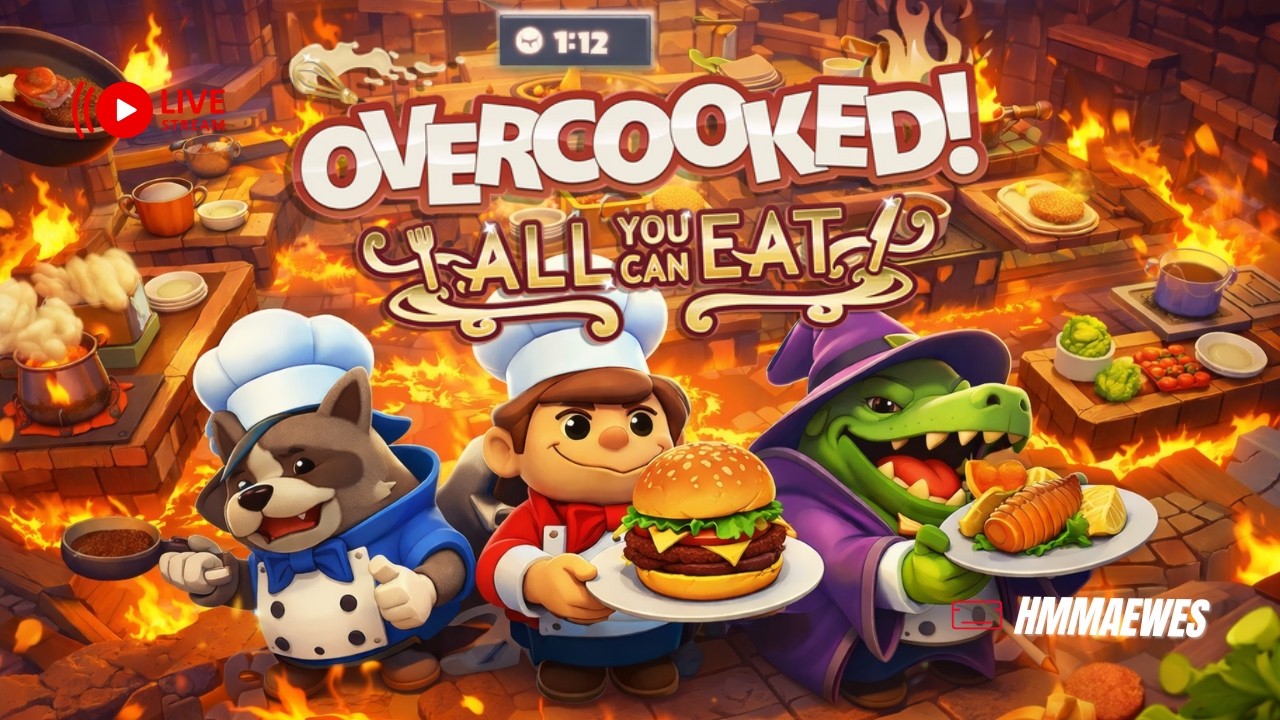 🔴[LIVE] 3 JAM SEBELUM BUKA | Overcooked! All You Can Eat Indonesia