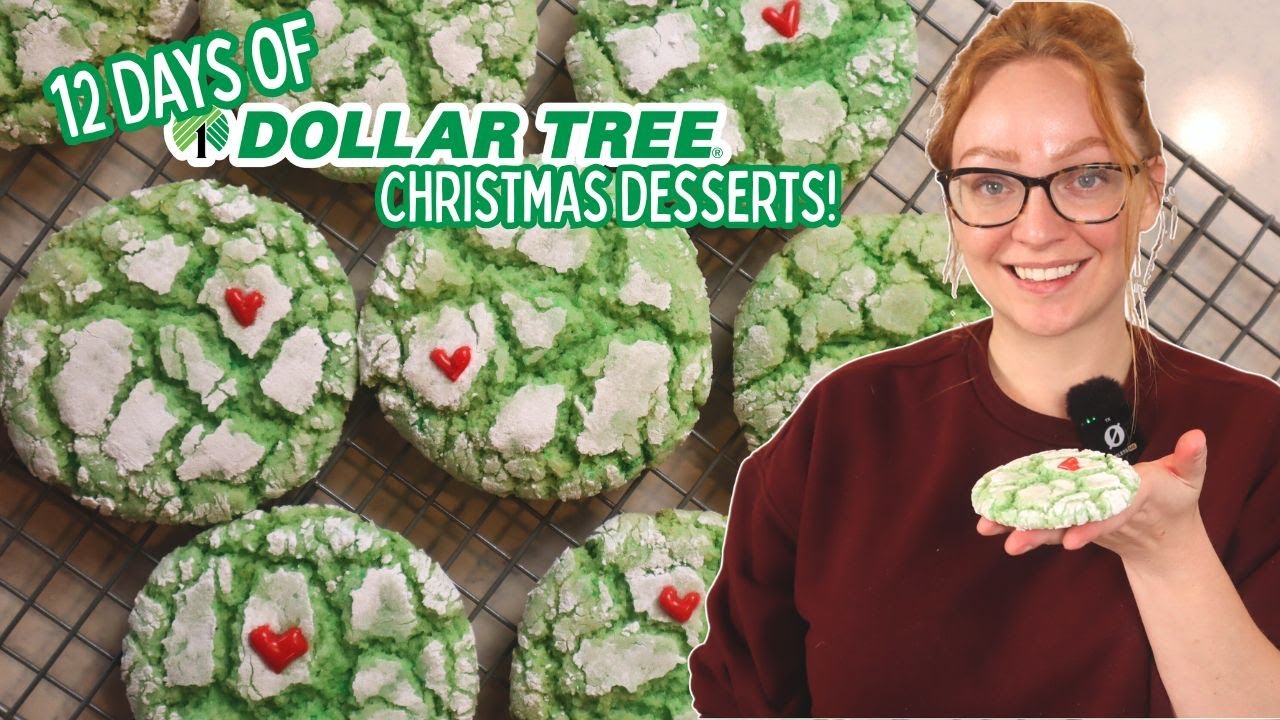 12 Days of Dollar Tree Christmas Desserts: Grinch Cookies!