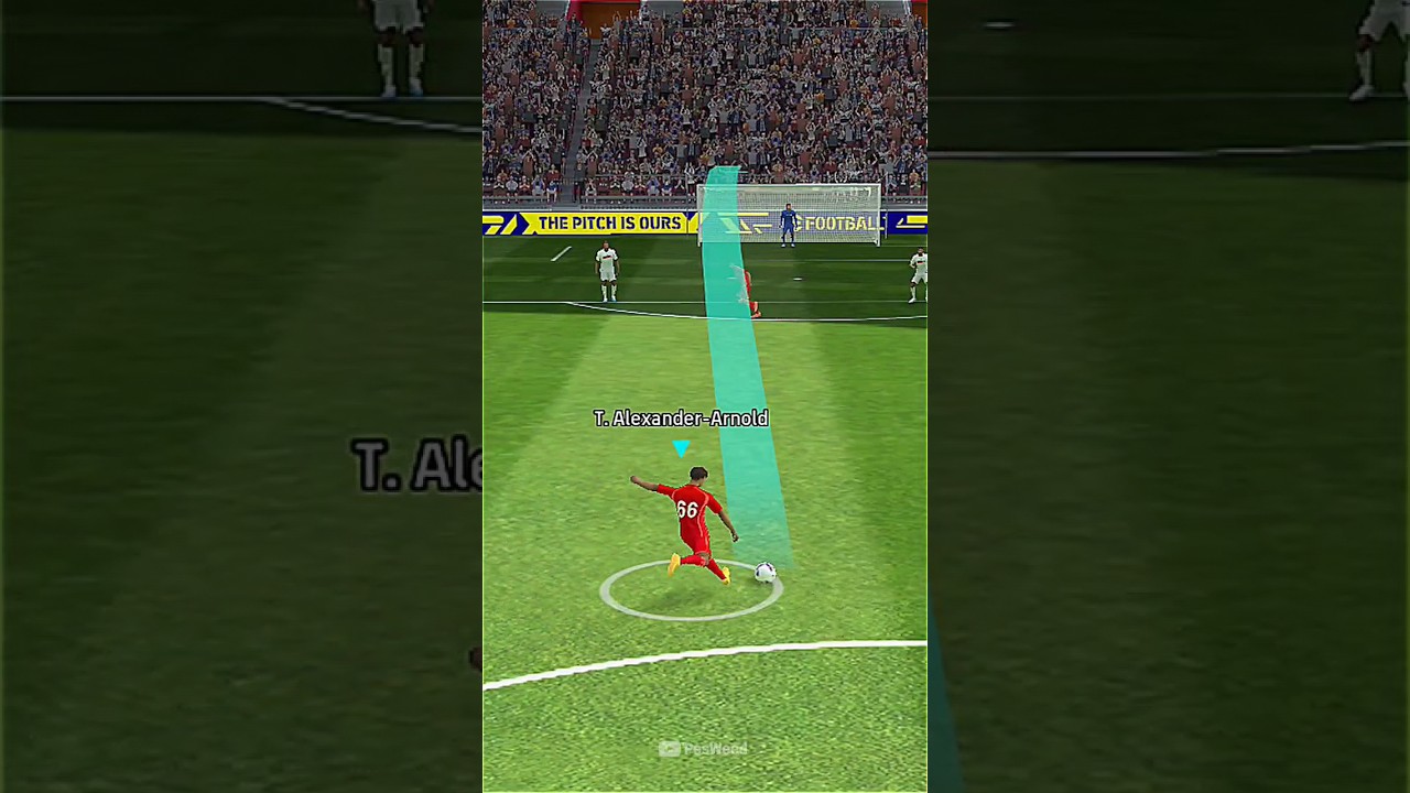 Longest free kick goal🔥 #pes #efootball2023 #efootball #pes2023 #shorts