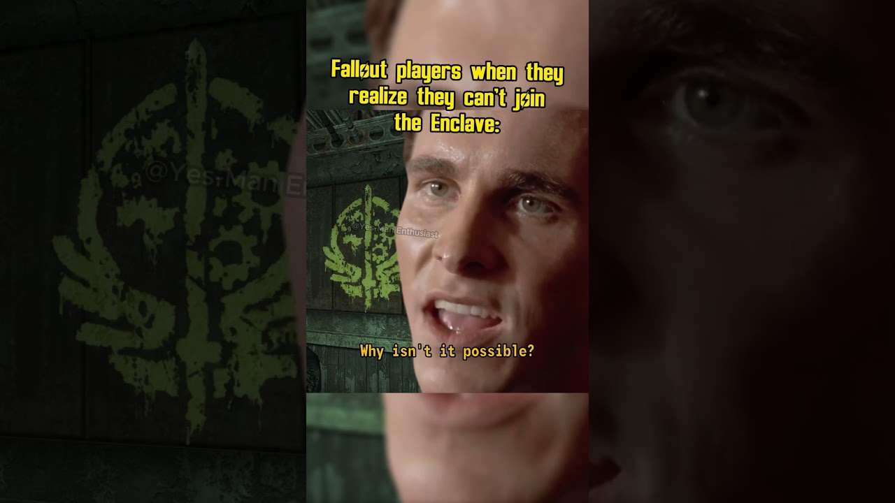 Fallout players when they realize they can't join the enclave: #fallout #memes #shorts