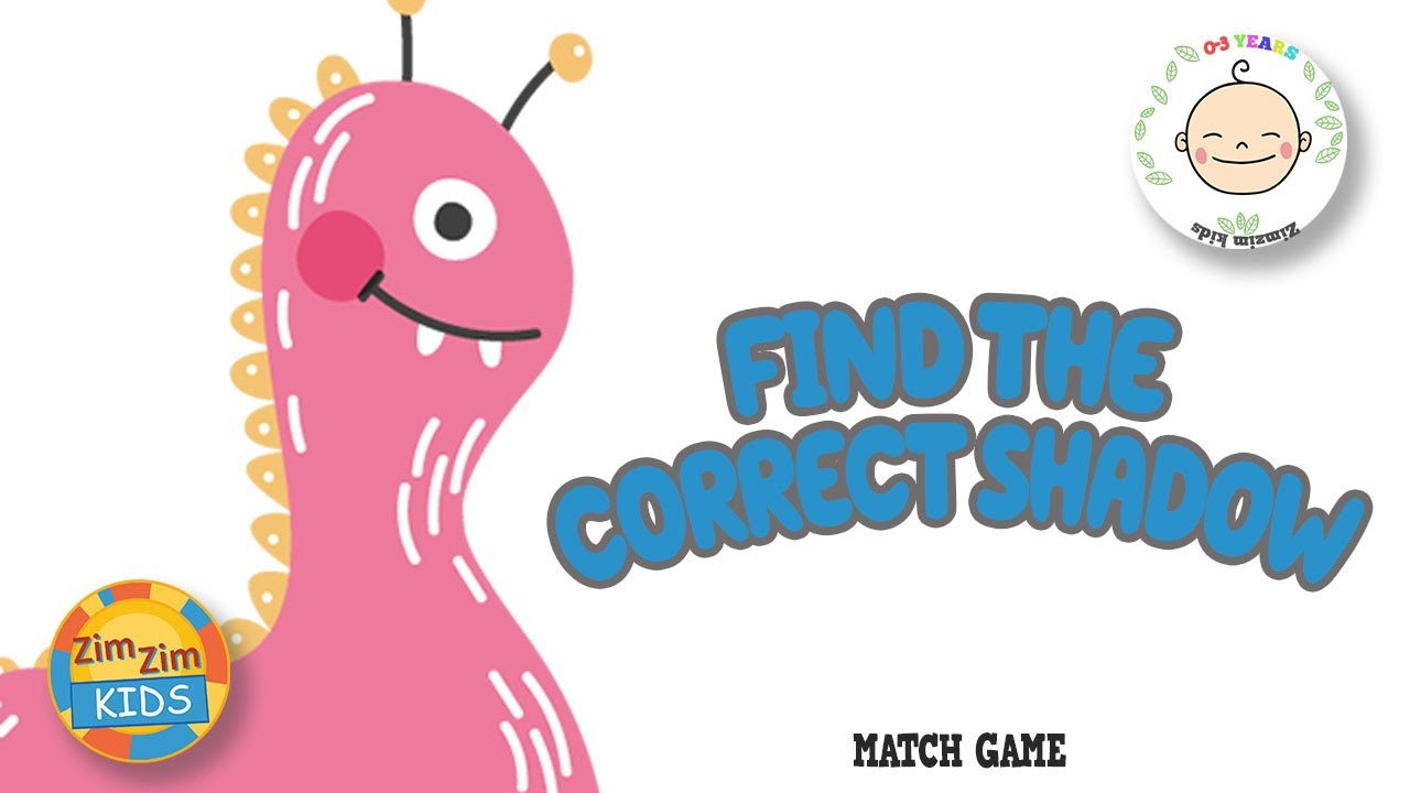 Find The Correct Shadow - Matching Monsters for Kids | Matching Games
