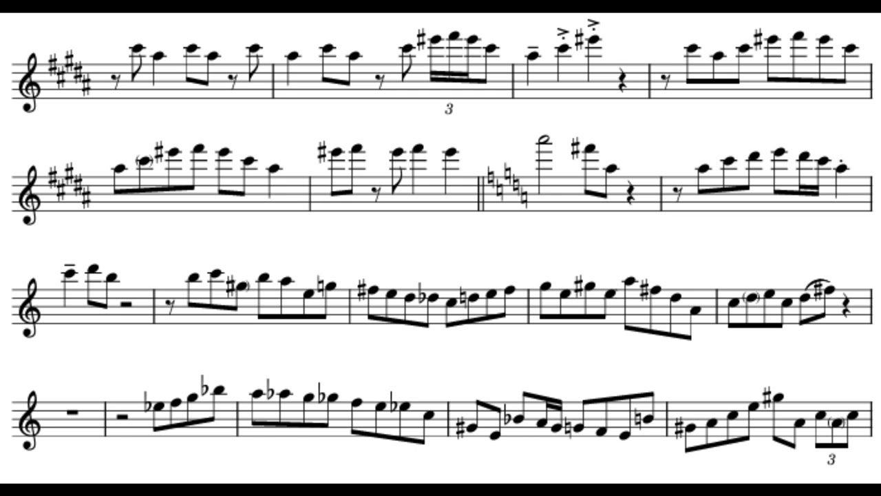 Softly As in a Morning Sunrise - Nick Brignola - Solo Transcription - Baritone Sax (Eb)