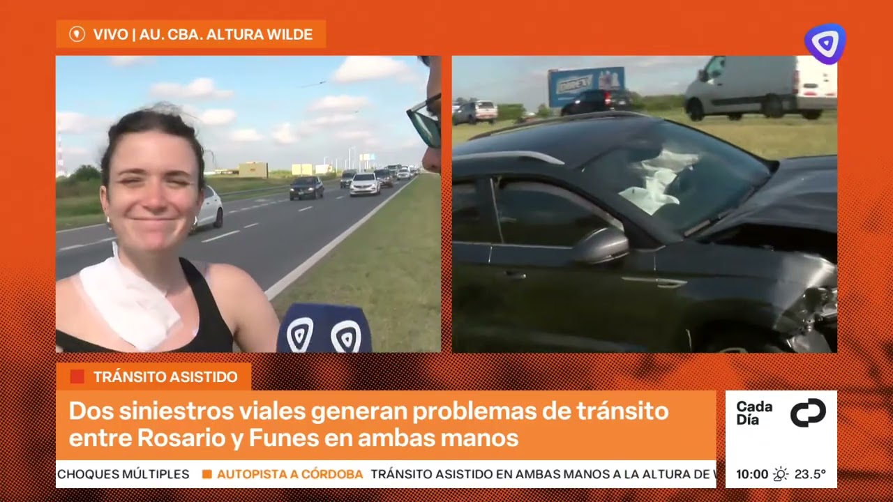 Dos choques casi al mismo tiempo en ambas manos de la autopista