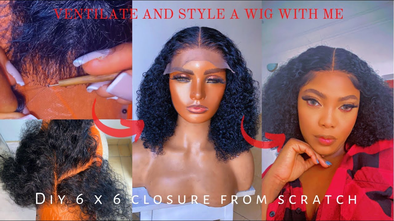 HOW TO - VENTILATE/CROTCHET A 6 BY 6 CLOSURE  | BEGINNER FRIENDLY+ QUICK WIG INSTALL