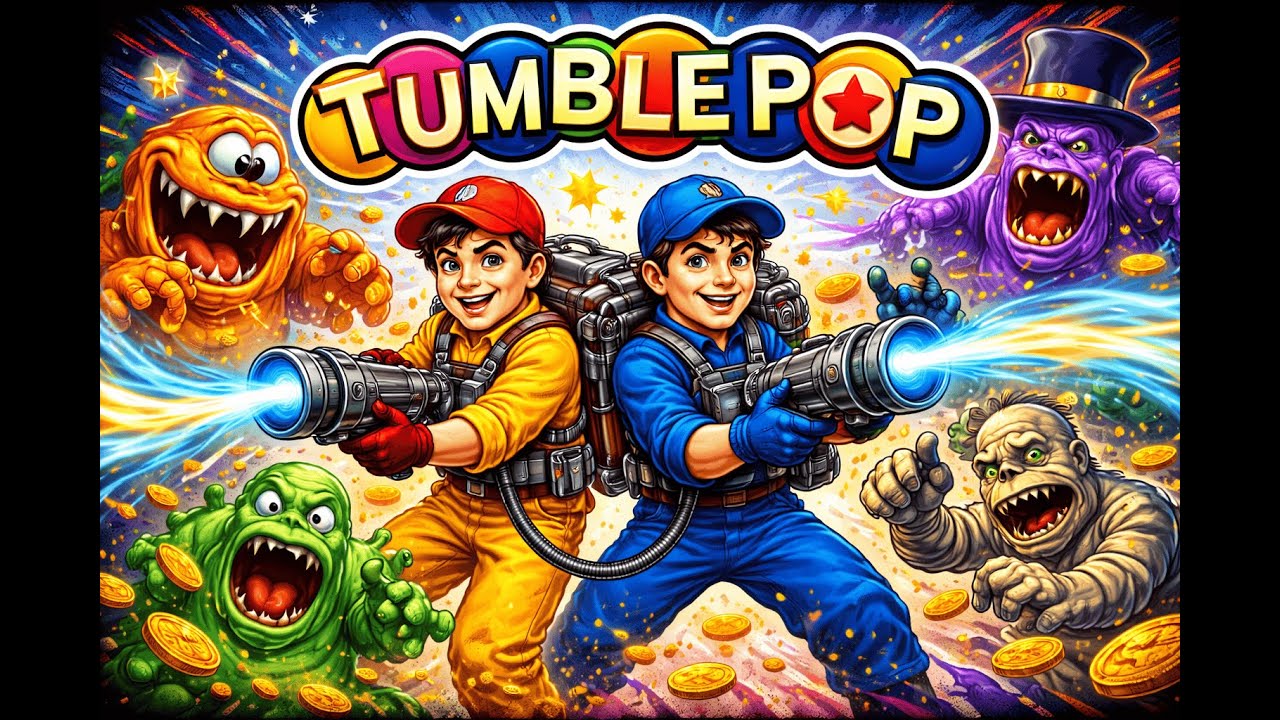 Tumble Pop Arcade Gameplay! Retro Platformer Gem!
