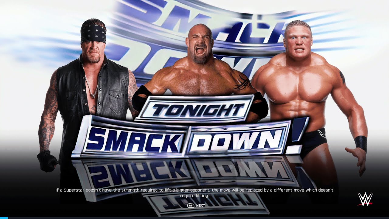 WWE 2K25 ПОЛНЫЙ МАТЧ — Леснар против Голдберга против Гробовщика — Столкновение легенд!