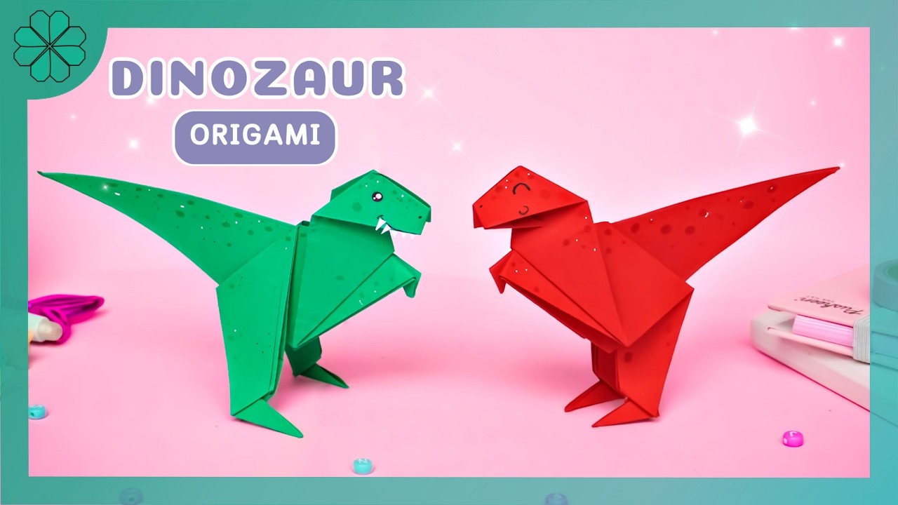 Jak zrobić: Dinozaur origami | (DIY Tutorial)