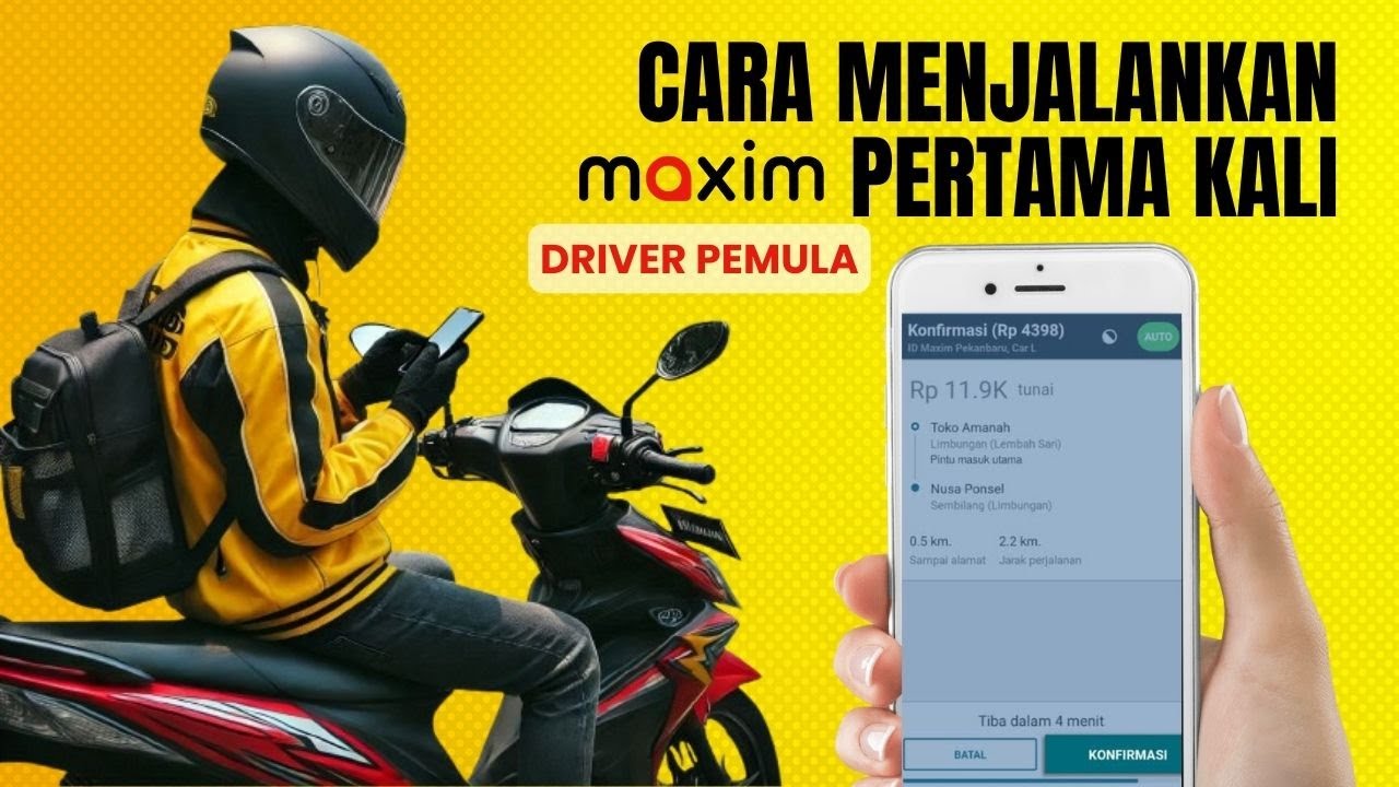 Cara Menjalankan Orderan Maxim Bike Motor Pertama Kali Bagi Pemula ǀ Tutorial Maxim Driver Bike