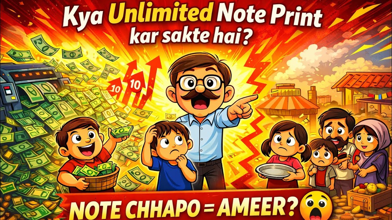 Kyu Unlimited Note Print Nahi kar sakte?? 😕 Why we can't Print Unlimited Currency? 💵