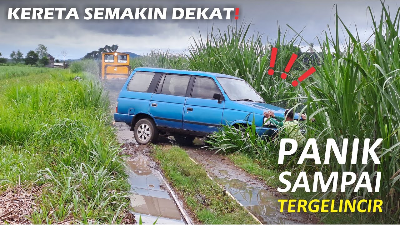 KERETA TERHALANG MOBIL YANG PARKIR DI JALUR LORI‼️