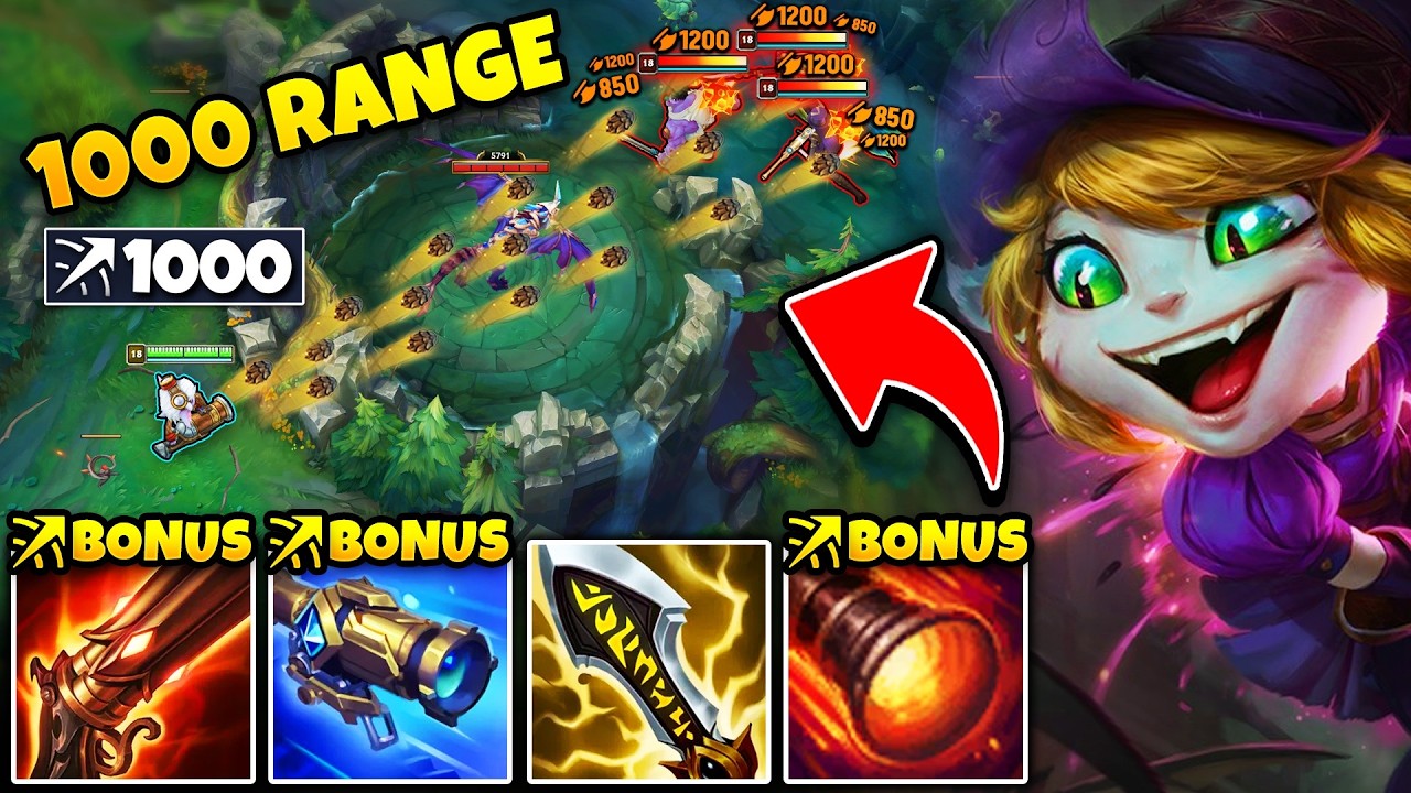 Tristana but I have 1000 Attack Range and you can't escape me (SUPER RANGE BUILD)