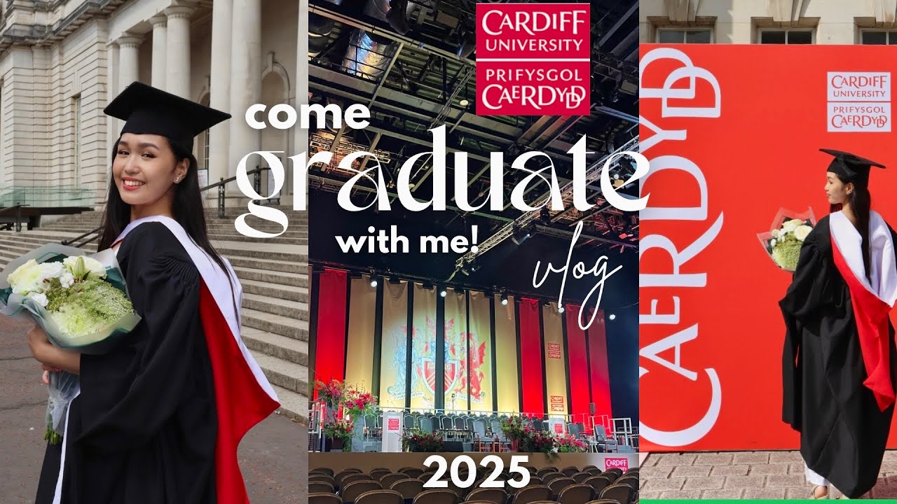 GRADUATION DAY! | Cardiff University, graduate with me, ceremony, celebrations with friends and fam🎓