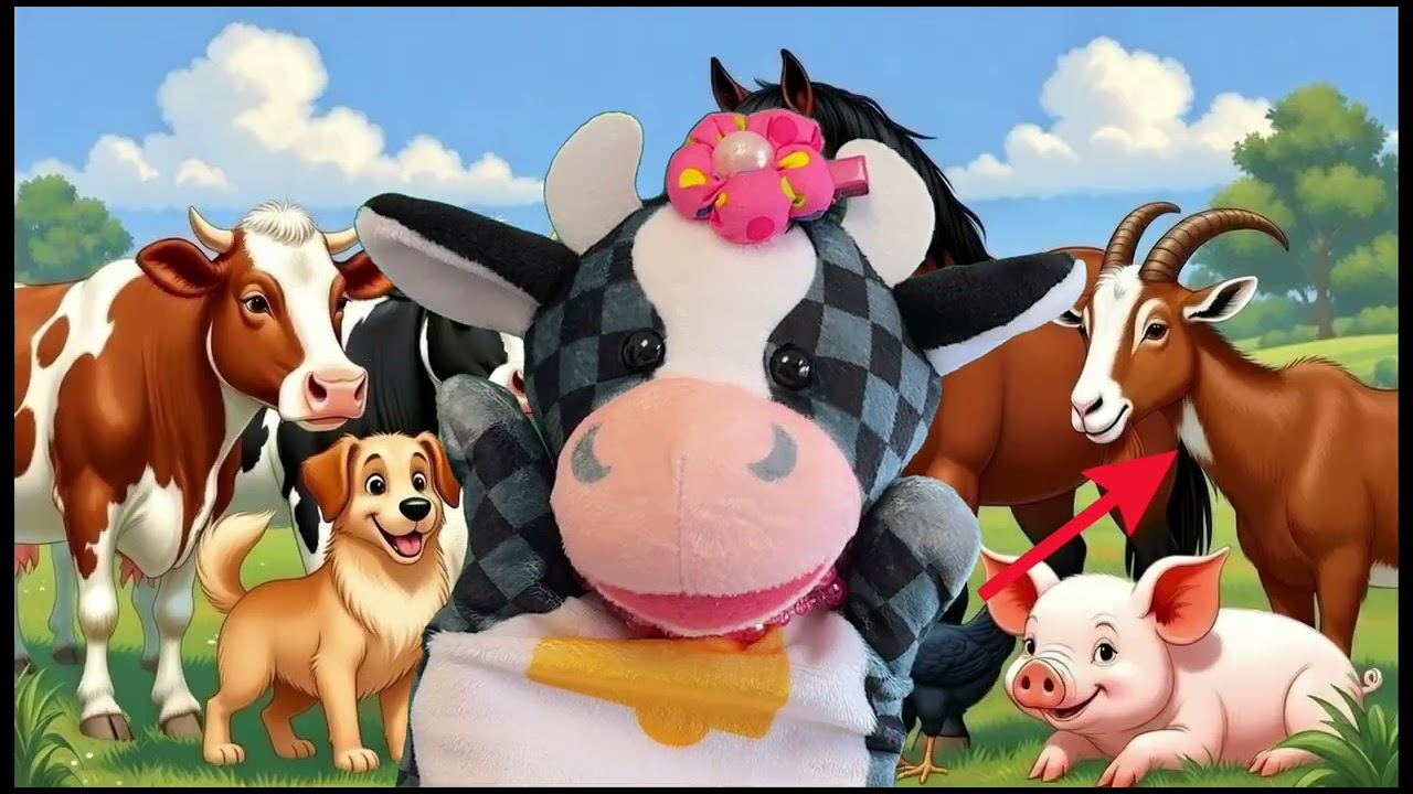 10 Тварин на Фермі! 🐶 Хто каже МУ? Де сховалась корова - справа чи зліва? Вчимо цифри 1–10