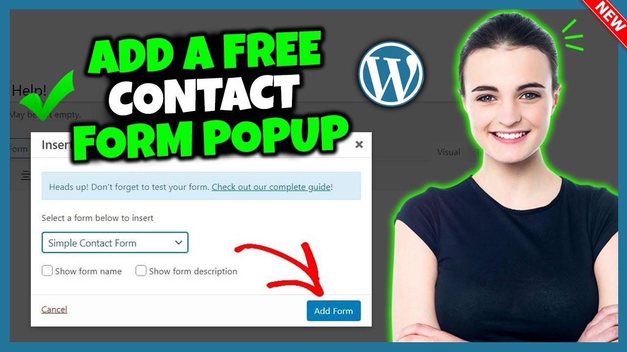 How To Add A Free Contact Form Popup In Wordpress 2026