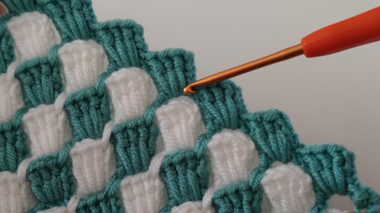 Вязаное крючком детское одеяло для начинающих ~ Trend 3D Crochet Knitting Pattern Pattern
