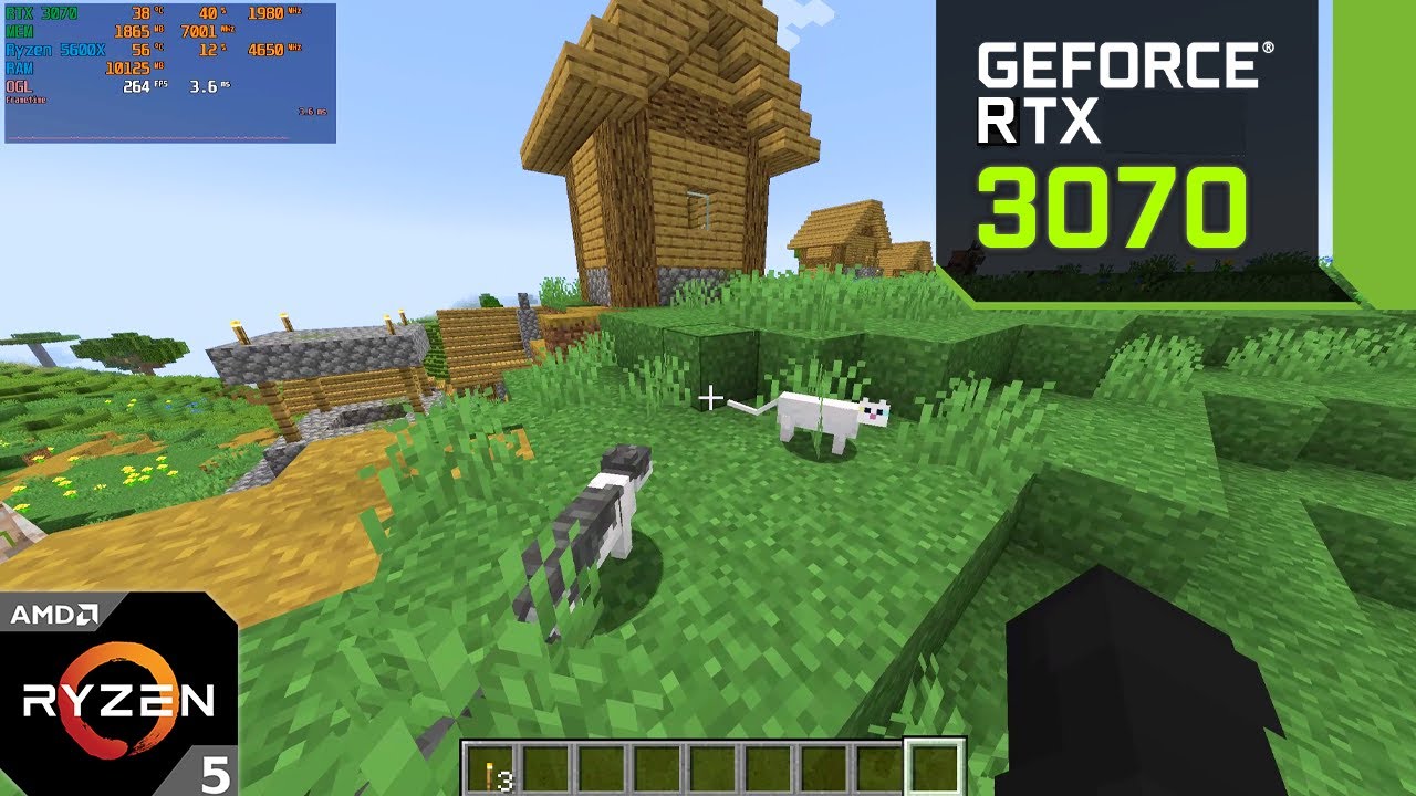 Minecraft : RTX 3070 8GB + Ryzen 5600X