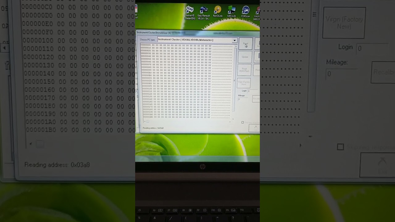 Fvdi vdo cluster read login code, mileage calibration