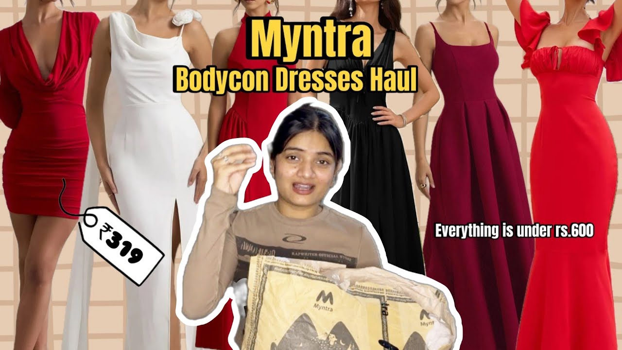 Bodycon Dresses from Myntra😍 | Under rs.600 😳 #Myntra #Samairasamhaul