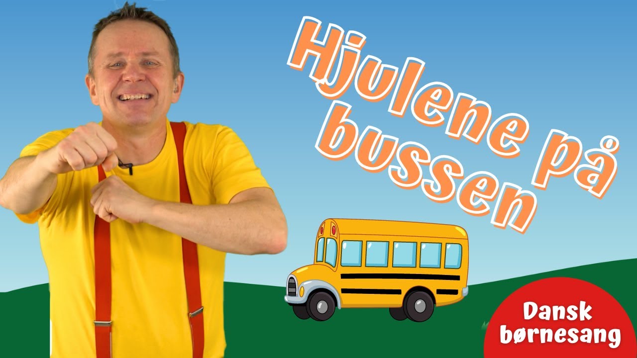 Hjulene på bussen | Kendt børnesang | Fagter | Michael Back