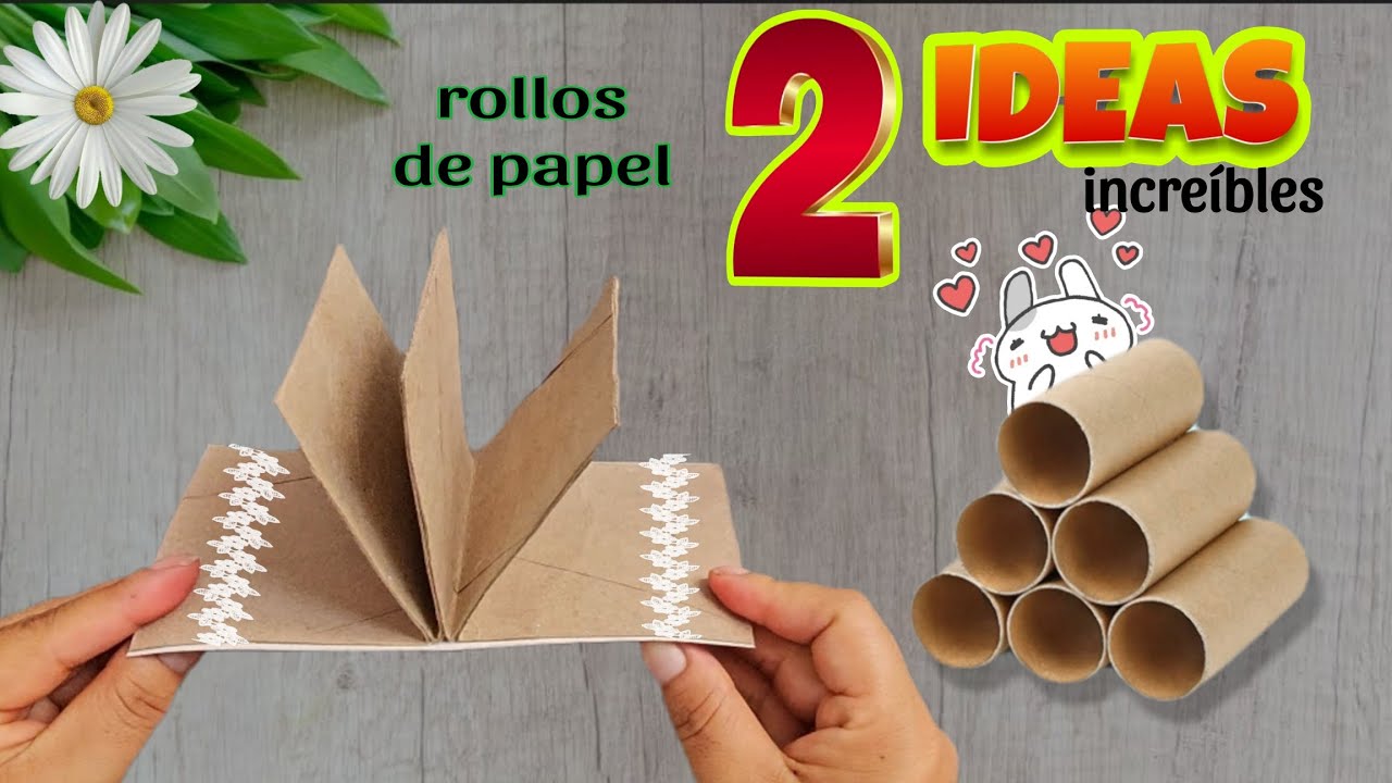 2 IDEAS INCREÍBLES PARA REGALAR, hecho con rollos de  papel higiénico,  ideas bonitas de reciclaje❤️