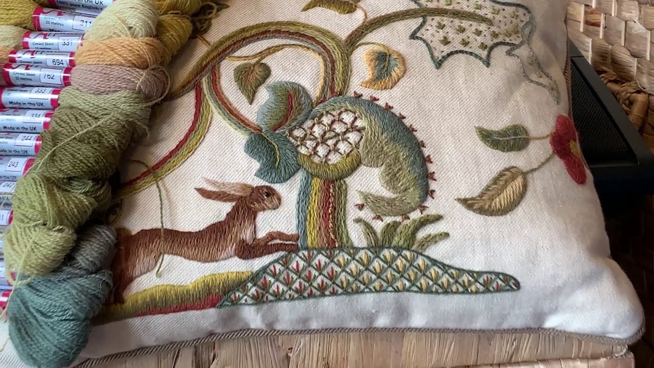 Phillipa's Crewel Work Corner - Video #10 - Running Hare Kit - Tulip Stitch