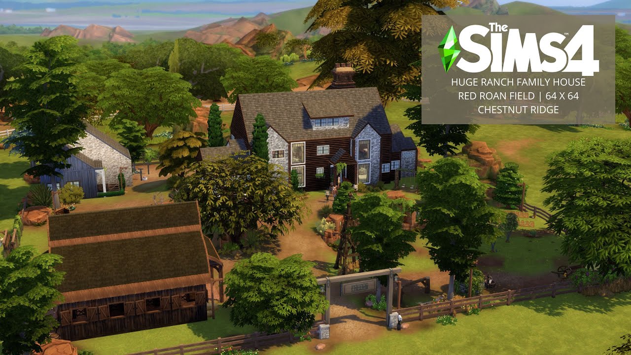 Huge Ranch Family House 🐴 | Chestnut Ridge | The Sims 4 | Stop Motion | No CC